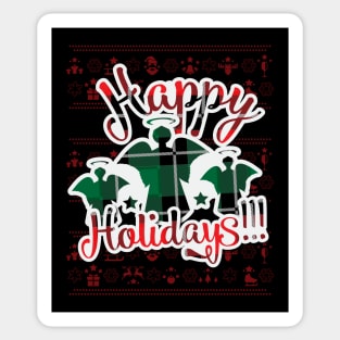 Happy Holidays Angels Sticker